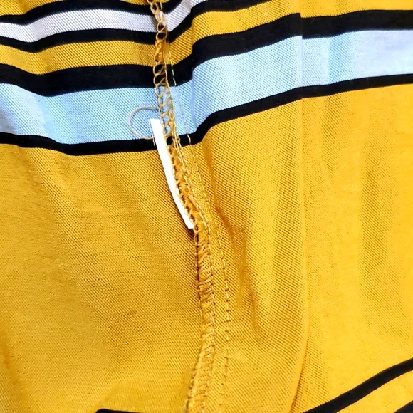 Zara Sequin Birds Striped Kimono/Blouse Wrap Top - Picture 6 of 6